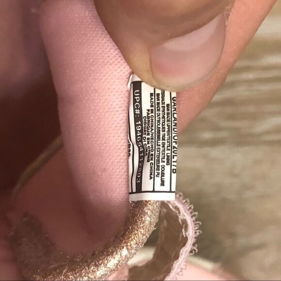 OSHKOSH toddler girl White Velcro Strap glitter pink white Sneaker 8M - Picture 12 of 12